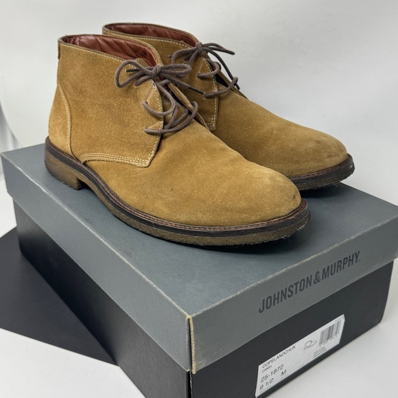 Johnston Murphy Copeland Chukka Boots Brown in camel